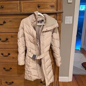 Kenneth Cole Reaction Tan Puffer Coat